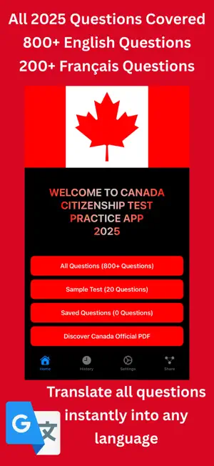 Canadian Citizenship Exam 2026 screenshot 1
