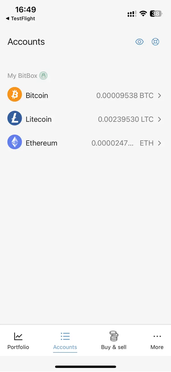 BitBoxApp, Screenshot 2