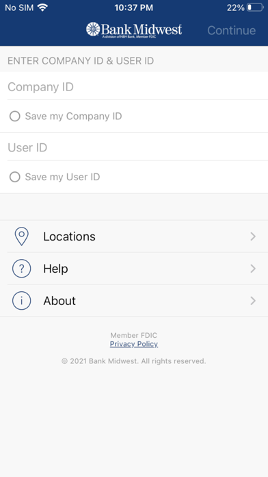 Bankmw Business Mobile Screenshot