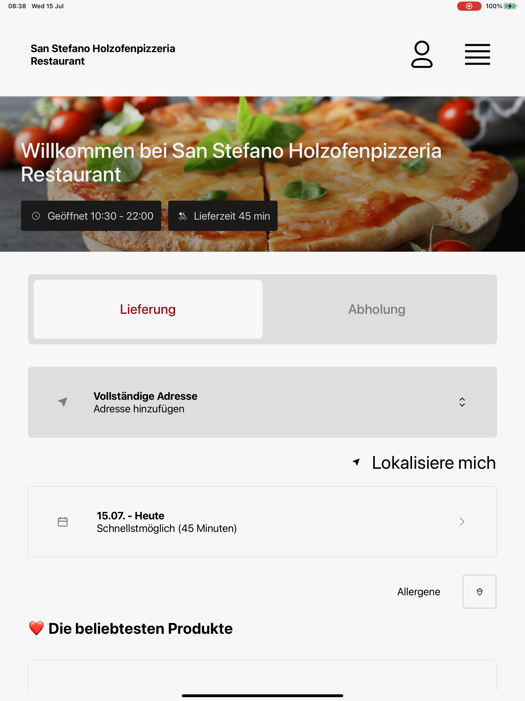 San Stefano Holzofenpizzeria R screenshot 14