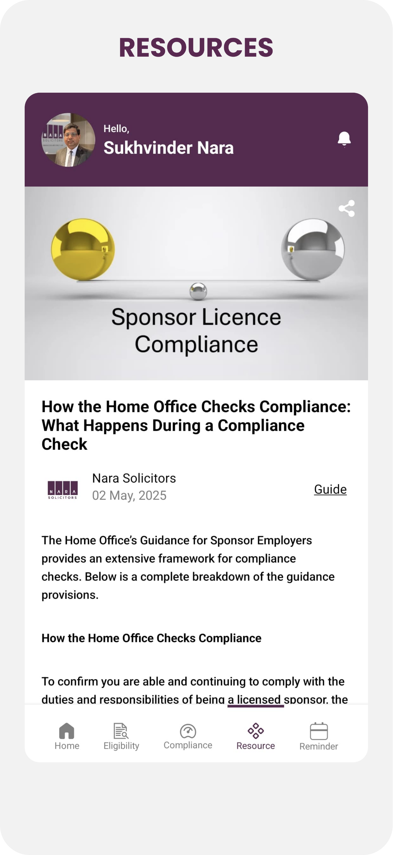 Sponsor Licence Compliance screenshot 6