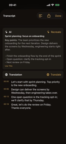 Sprechly: Recorder & KI Screenshot 4 of 4