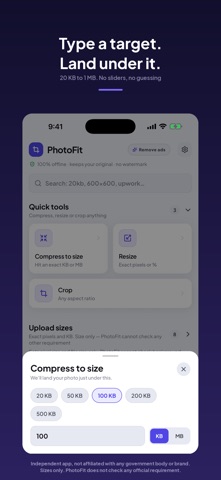 PhotoFit – Resize, Compress KB Screenshot 3 of 7