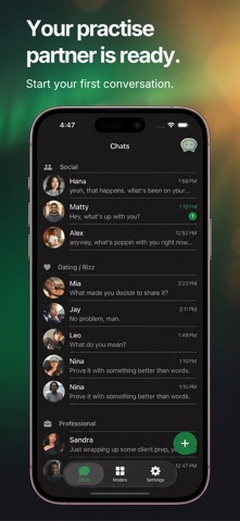 WhatsGen: AI Texting Practice iPhone screenshot
