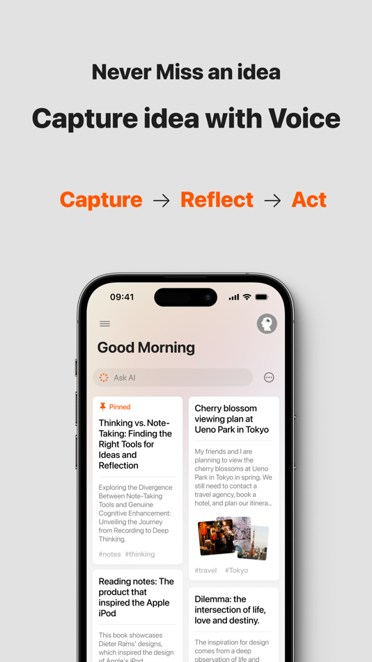 #1. ideaShell: AI Voice Notes (iOS) 由: RoundRedDot Inc