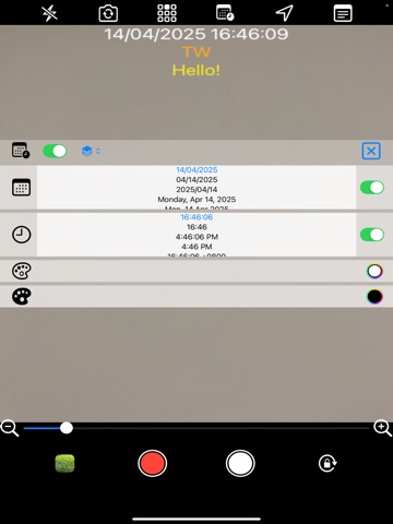 Date Camera Timestamp+GPS+Note iPad screenshot