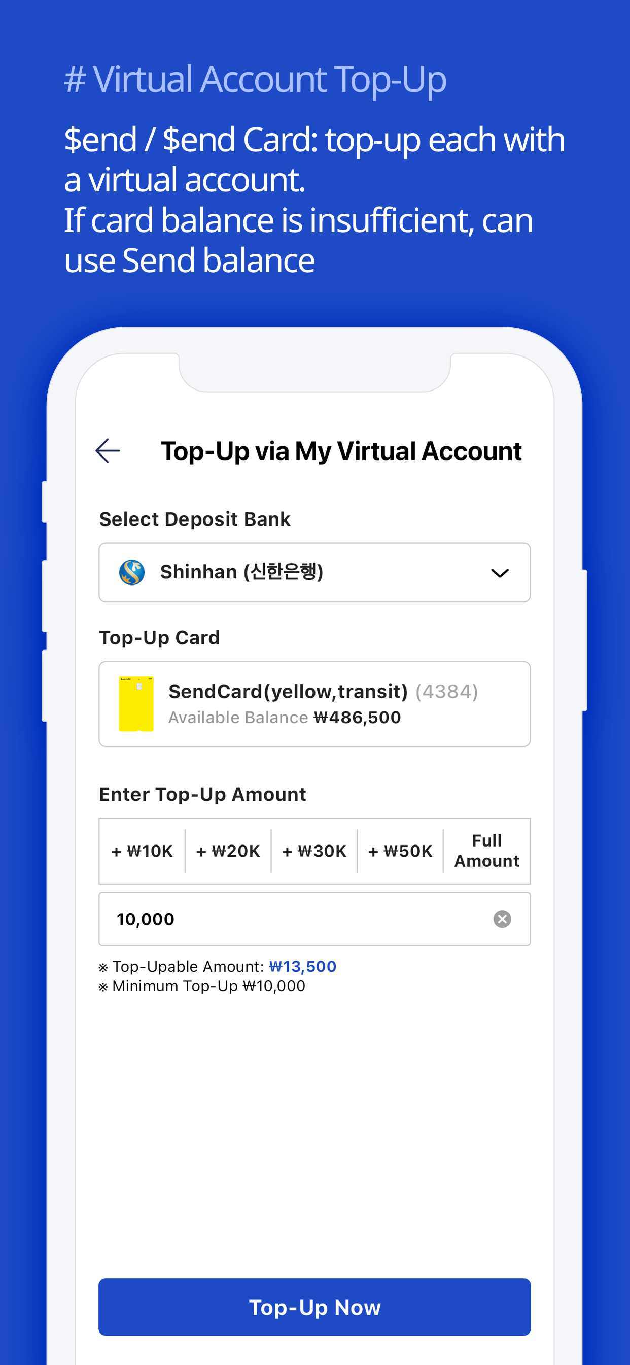 Send : e-Wallet meets Card