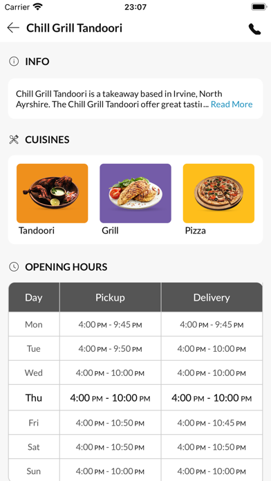 Chill Grill Tandoori Screenshot