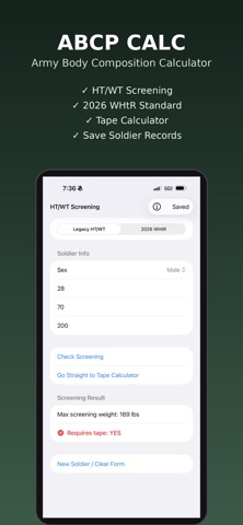 ABCP Calc app screenshot