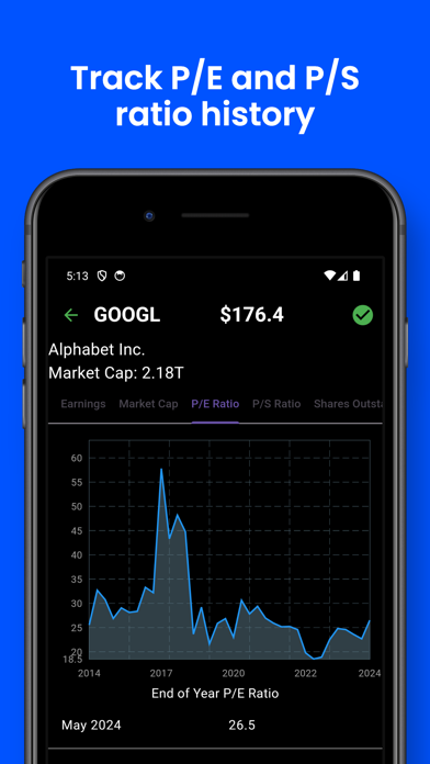 Stock Financials App Screenshot