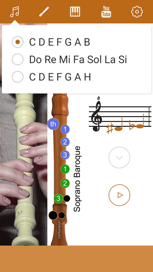 #5. 2D Recorder Fingering Chart (iOS) 由: DENYS BELIAEV