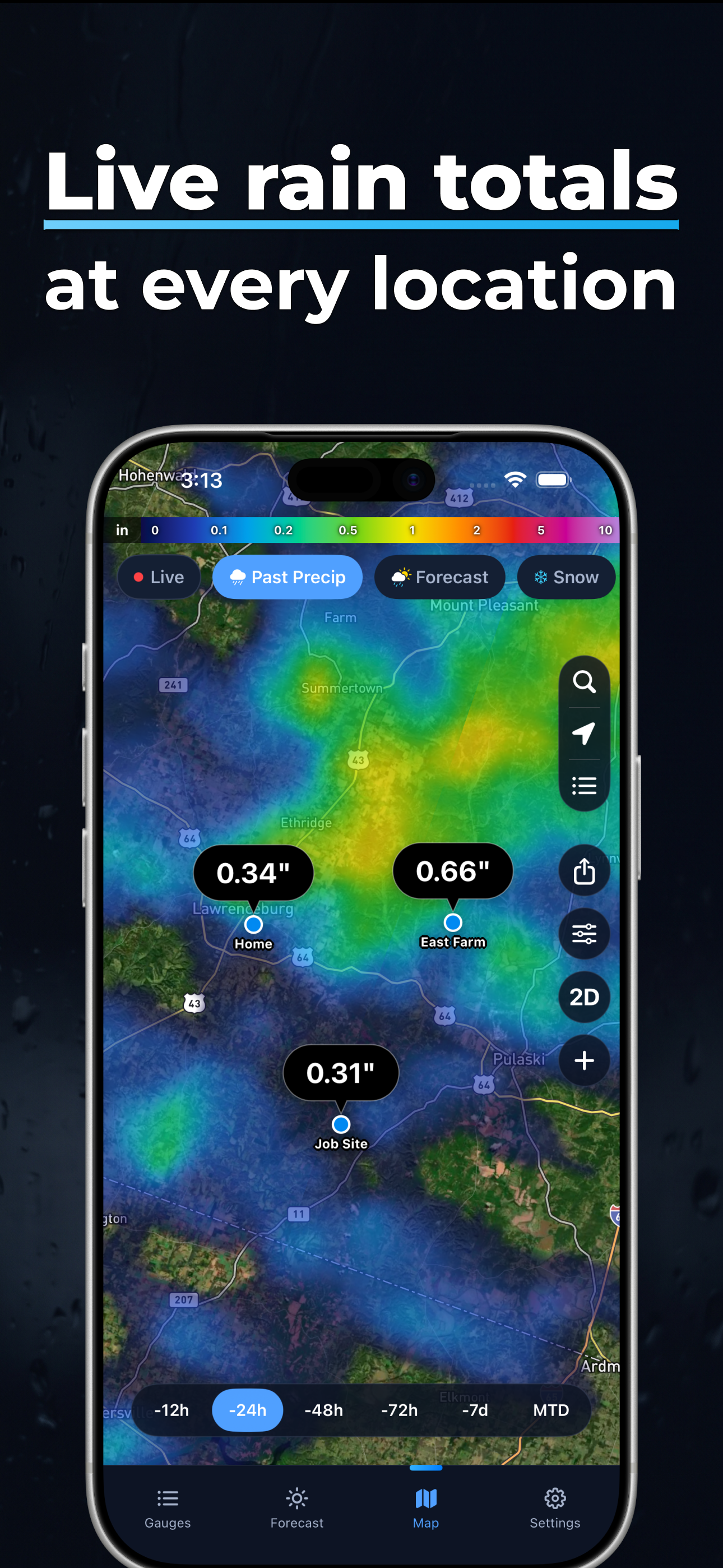 RainTotal: Virtual Rain Gauge
