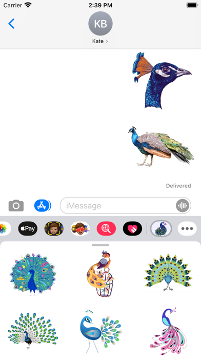 Mystery Peacock Stickers Screenshot