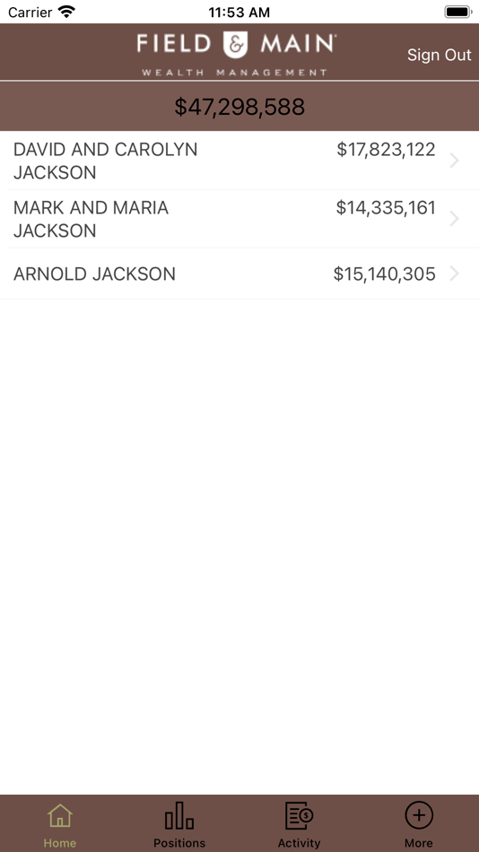 #2. Field & Main Wealth (iOS) 由: Field & Main Bank