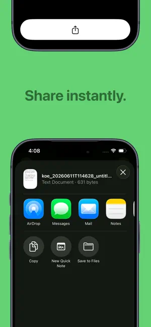 Koe - Voice Notes screenshot 3