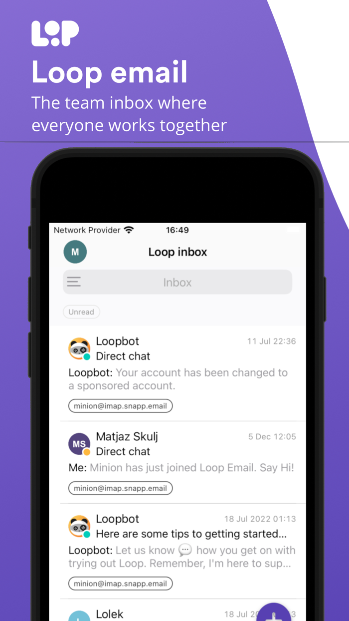Loop Email Mail  Team Chat