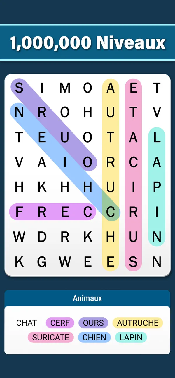 Screenshot #3 pour Mots Mêlés - Jeu de Mot
