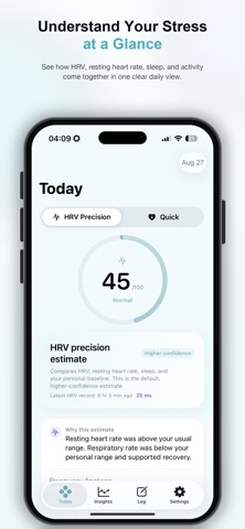 Flow Watch: Stress & HRV Screenshot 1 of 10
