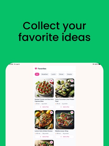 Renourish: eat healthy with AI iPad screenshot
