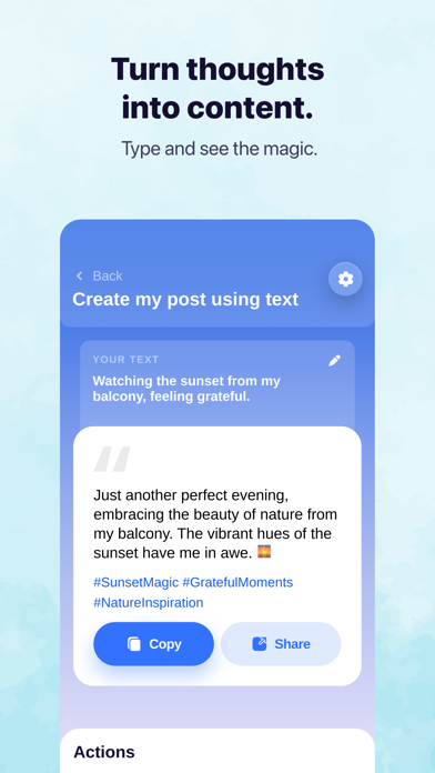 PostPro: AI Generated Posts Screenshot