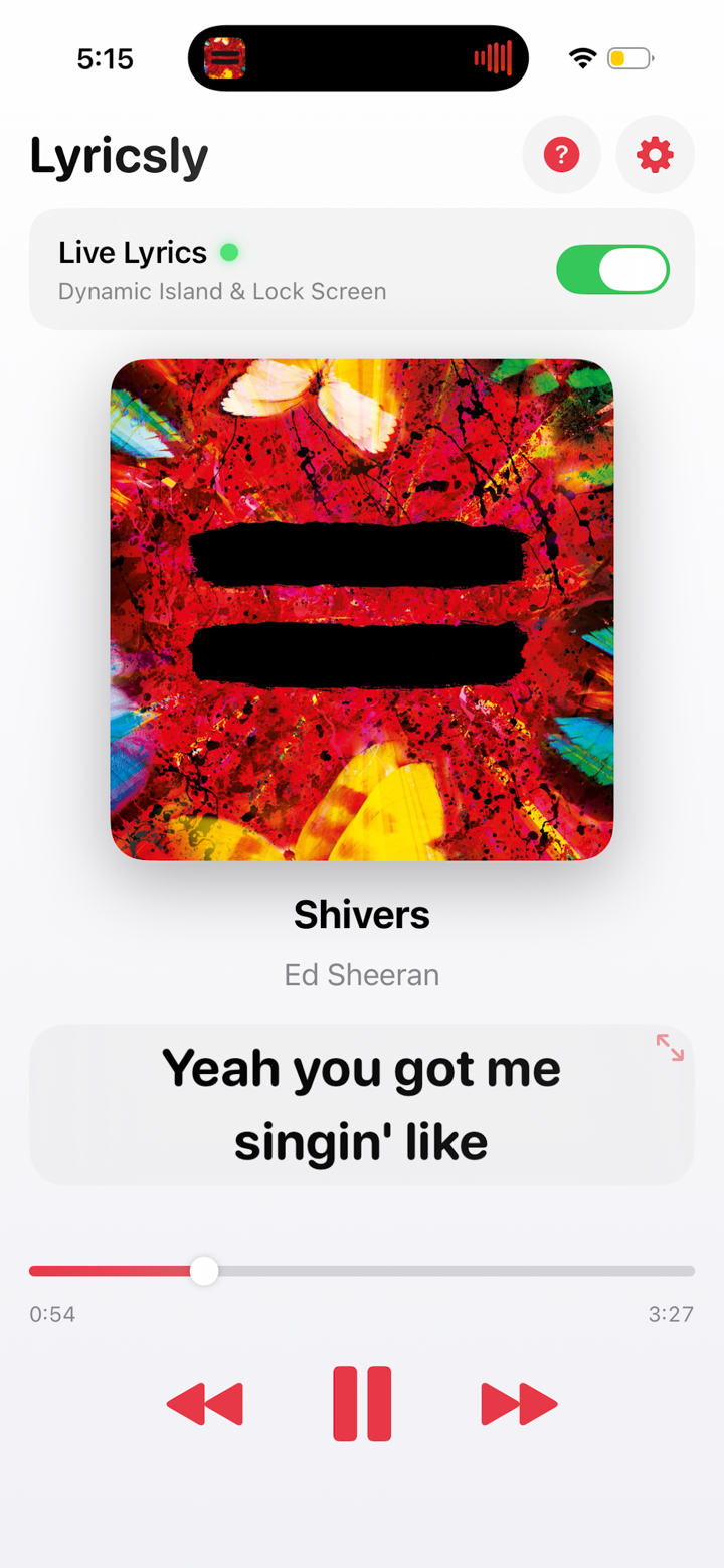 Dynamic Lyrics Widget screenshot 5