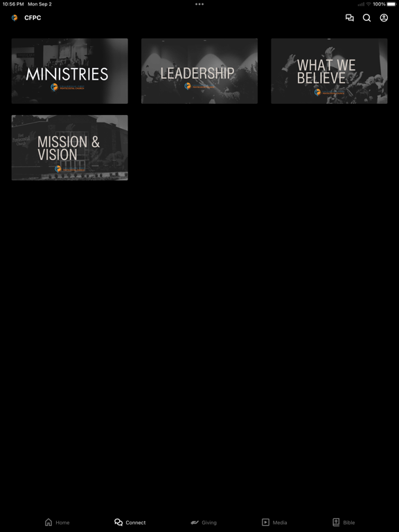 Collierville First Pentecostal iPad screenshot 2 - Education app