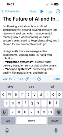 VoiceNotes - AI screenshot