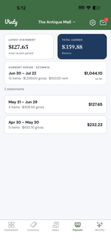 Vinty POS Dealer iPhone screenshot