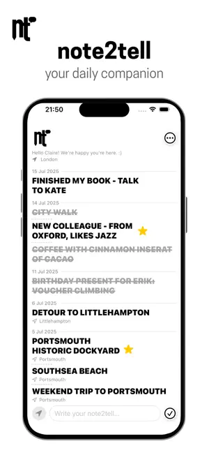 note2tell – Notes for later screenshot 1