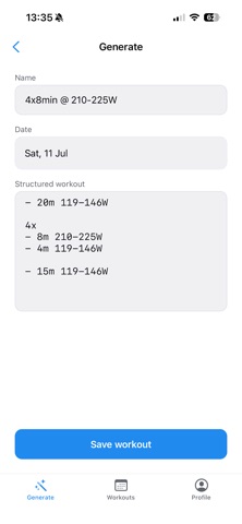 TextFit: AI Workout Builder iPhone screenshot