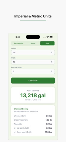 Pool Volume & Chemical Calc Screenshot 4 of 5