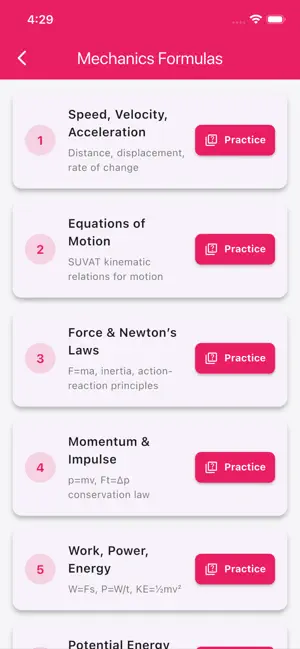 Physics Formula Quiz screenshot 2