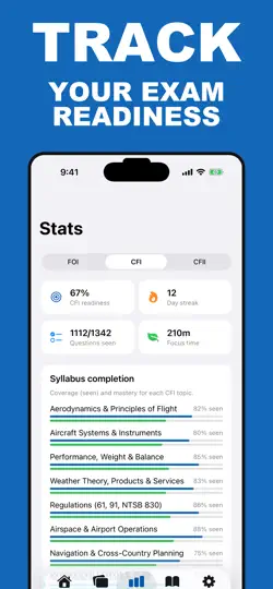 Capture d'écran de FAA Flight Instructor Prep CFI sur iPhone 3
