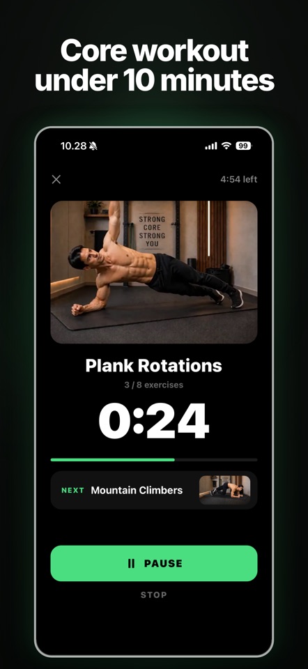 Daily Abs Workout: 8 Min Core screenshot 1