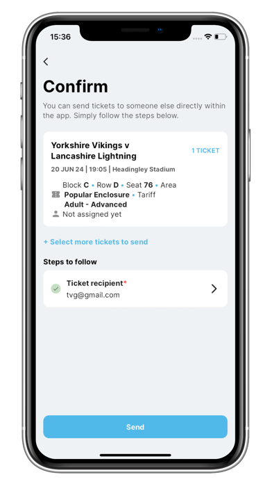 Yorkshire CCC Tickets Screenshot