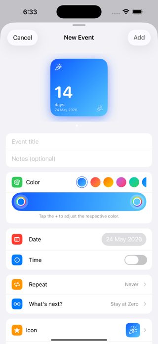 Datick: Event Countdown Screenshot 5 of 7