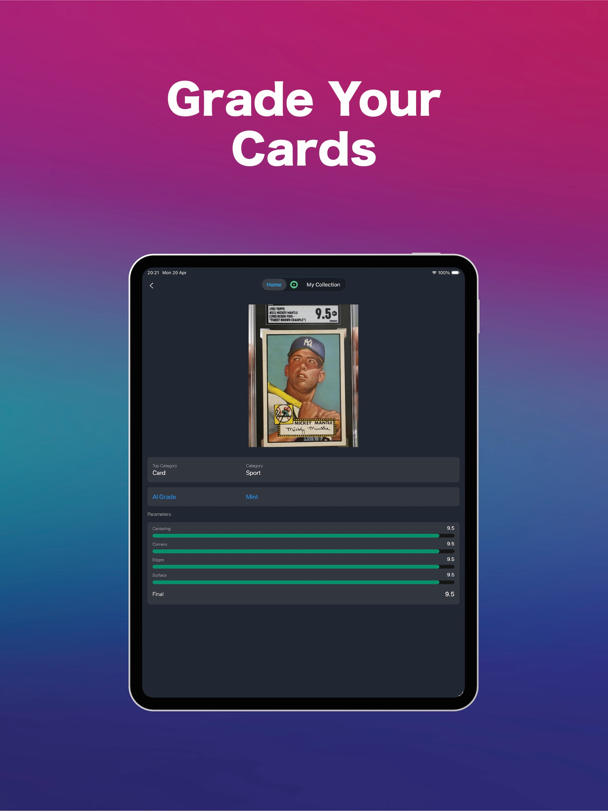 Trading Sports Card Scanner