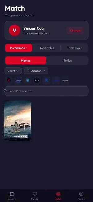 Streamy - Swipe, Match, Watch screenshot 3