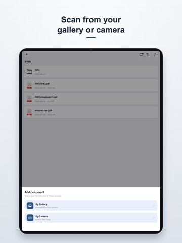 Scan to doc iPad screenshot