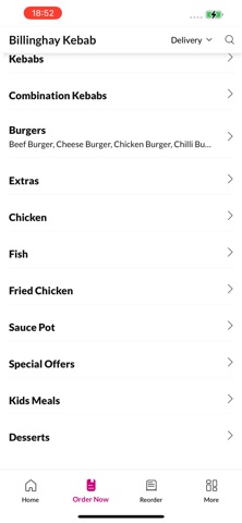 Billinghay Kebab. iPhone screenshot