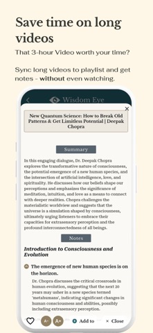 Wisdom Eye- YouTube Ai Notes screenshot