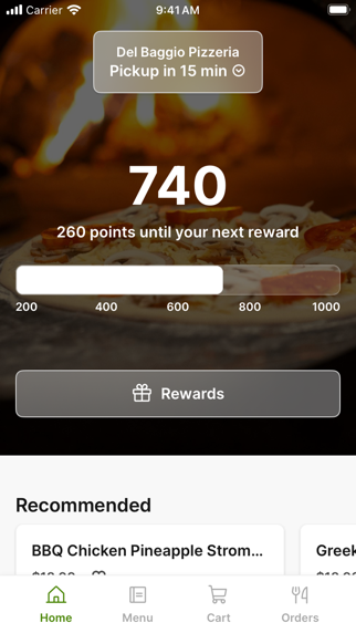 Del Baggio Pizzeria iPhone screenshot 1 - Food & Drink app