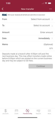 Bank of Botetourt iPhone screenshot