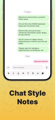 NoteAtlas - chat style notes iPhone screenshot