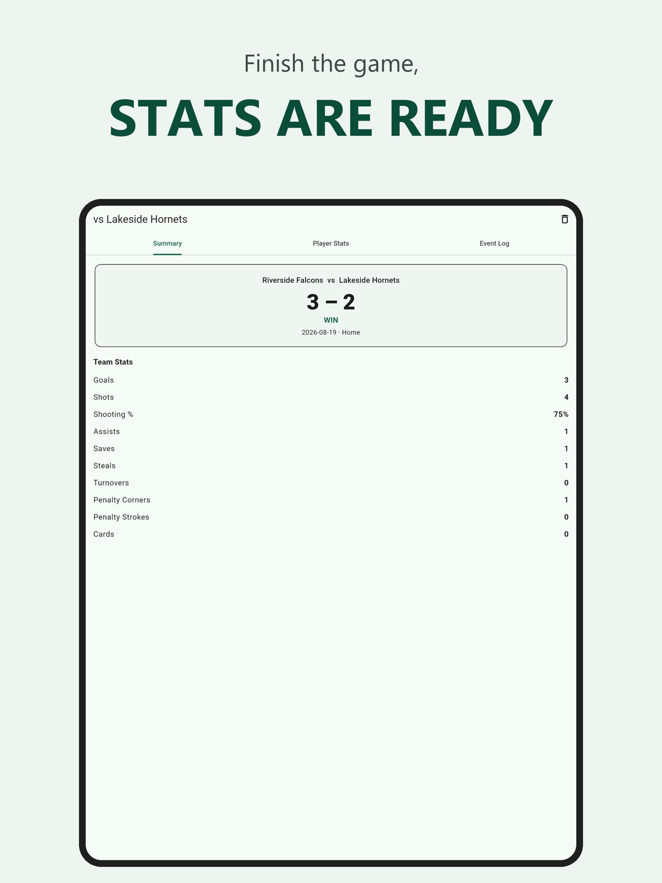 Screenshot 8 of Field Hockey Stats Tracker
