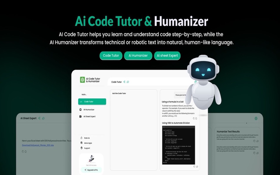 #1. AI Code Tutor & Humanizer (macOS) 来自: Ghulam Abbas