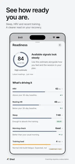 Shed: AI Running Coach screenshot 4