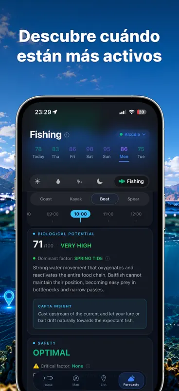 Capta: Pesca GPS, Mapa y Clima screenshot 5 of 10
