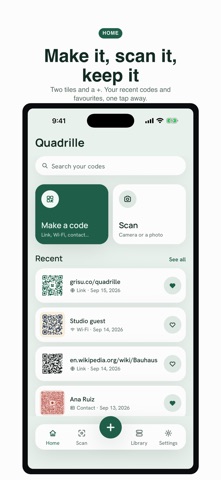 Quadrille: QR Scanner & Maker Screenshot 2 of 6