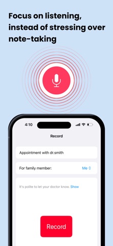 Patiently: Medical AI Notes iPhone screenshot